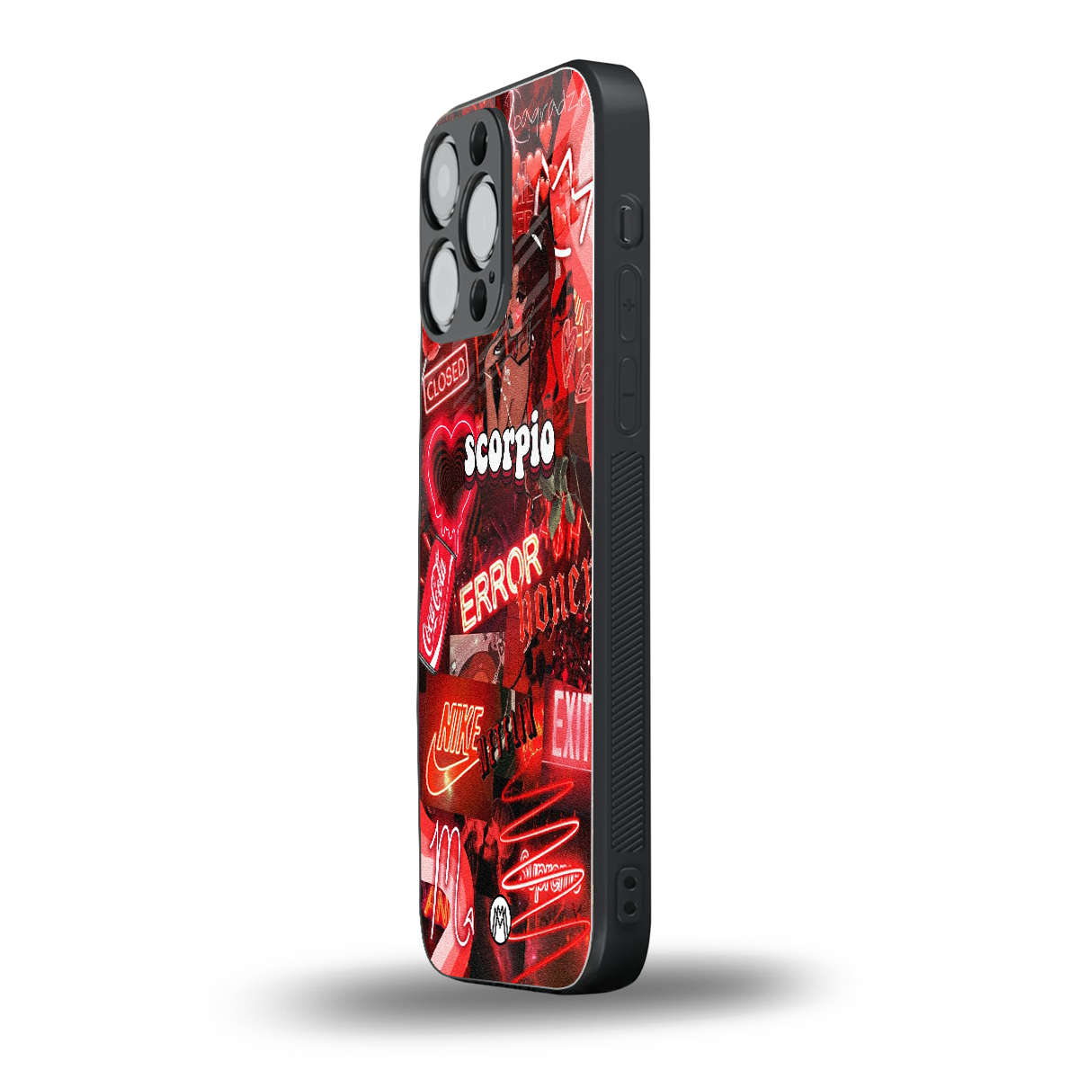 scorpio aesthetic collage back phone cover | glass case for iphone 13 pro max