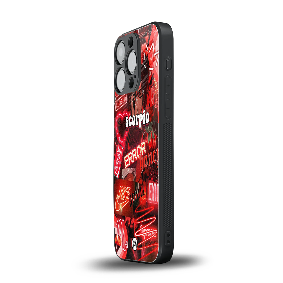 scorpio aesthetic collage back phone cover | glass case for iphone 13 pro