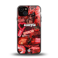 scorpio aesthetic collage back phone cover | glass case for iphone 13