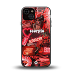 scorpio aesthetic collage back phone cover | glass case for iphone 13