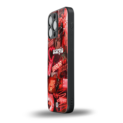 scorpio aesthetic collage back phone cover | glass case for iphone 14 pro max