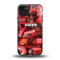 scorpio aesthetic collage back phone cover | glass case for iphone 15