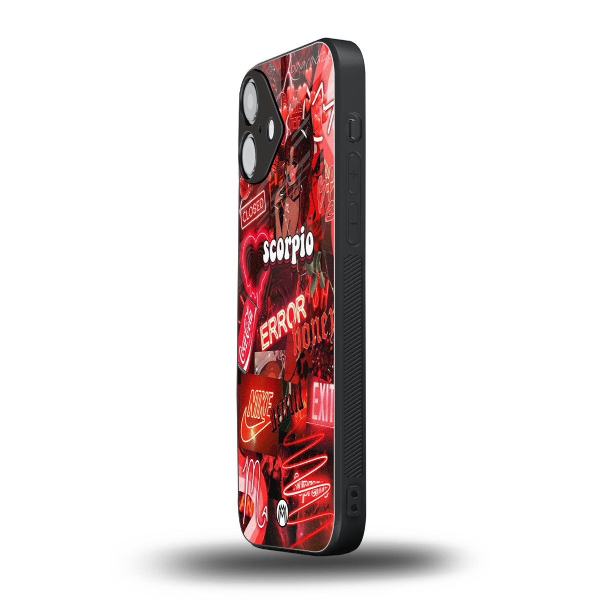 scorpio aesthetic collage back phone cover | glass case for iphone 16 plus