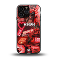 scorpio aesthetic collage back phone cover | glass case for iphone 16 pro max