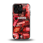 scorpio aesthetic collage back phone cover | glass case for iphone 16 pro