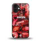 scorpio aesthetic collage back phone cover | glass case for iphone 16
