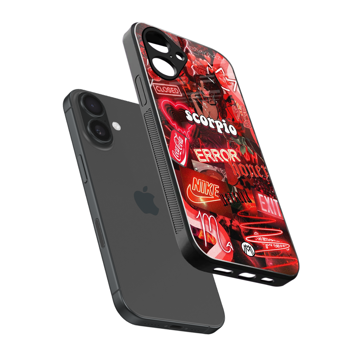 scorpio aesthetic collage back phone cover | glass case for iphone 16