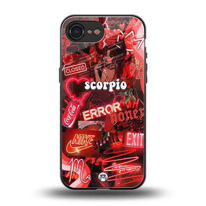 scorpio aesthetic collage back phone cover | glass case for iphone 16e