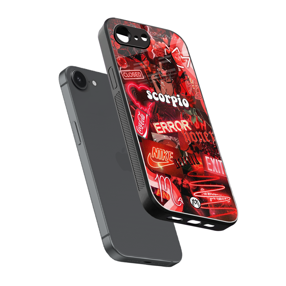 scorpio aesthetic collage back phone cover | glass case for iphone 16e