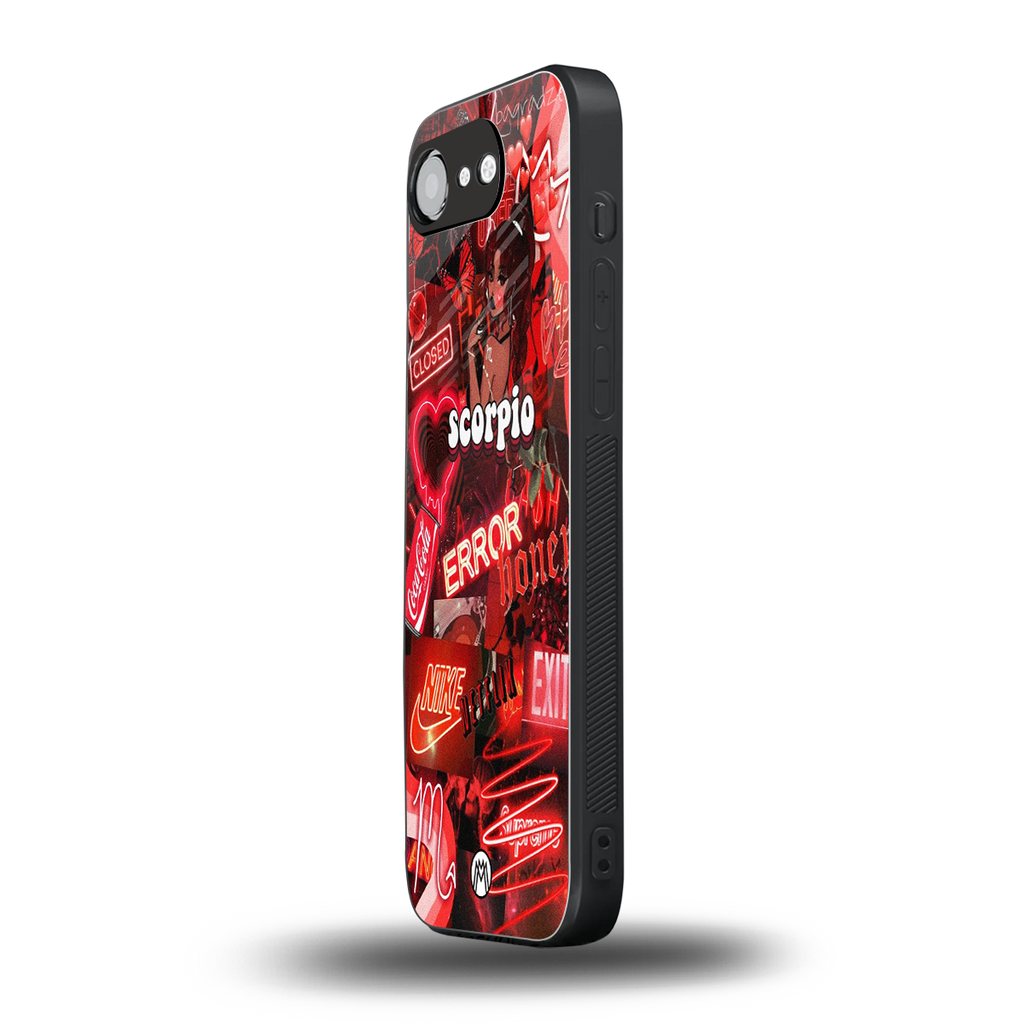 scorpio aesthetic collage back phone cover | glass case for iphone 16e