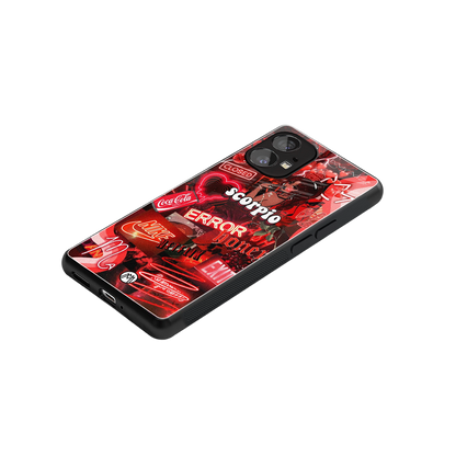 scorpio aesthetic collage back phone cover | glass case for nothing phone 1