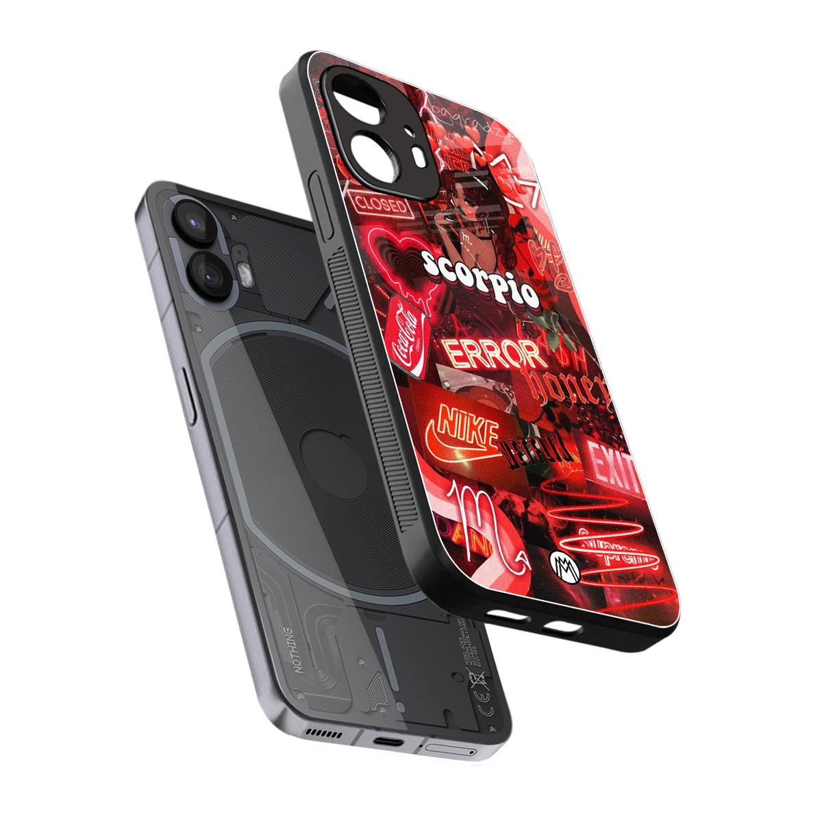 scorpio aesthetic collage back phone cover | glass case for nothing phone 2
