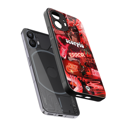 scorpio aesthetic collage back phone cover | glass case for nothing phone 2