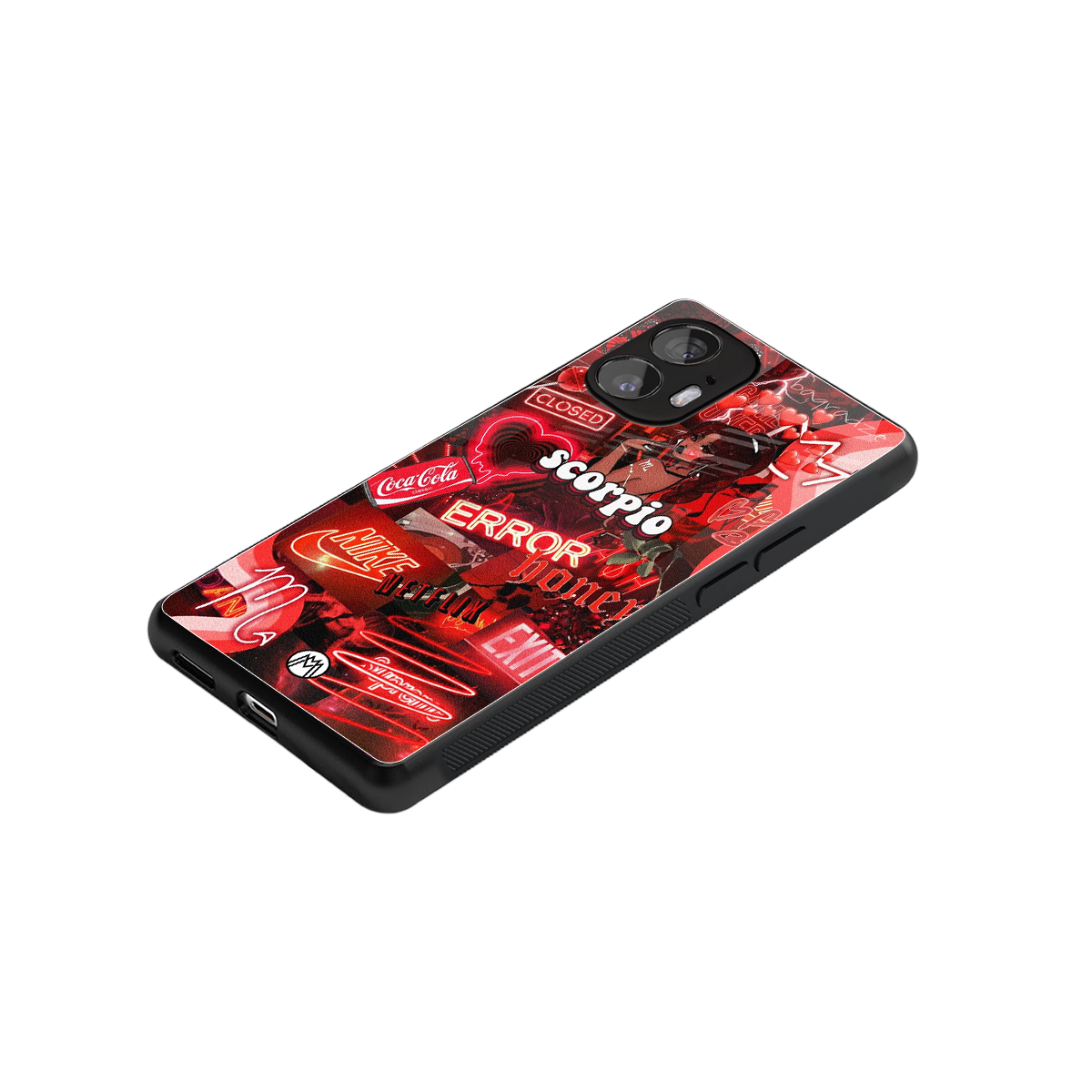 scorpio aesthetic collage back phone cover | glass case for nothing phone 2