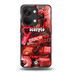 scorpio aesthetic collage back phone cover | glass case for oneplus nord 3
