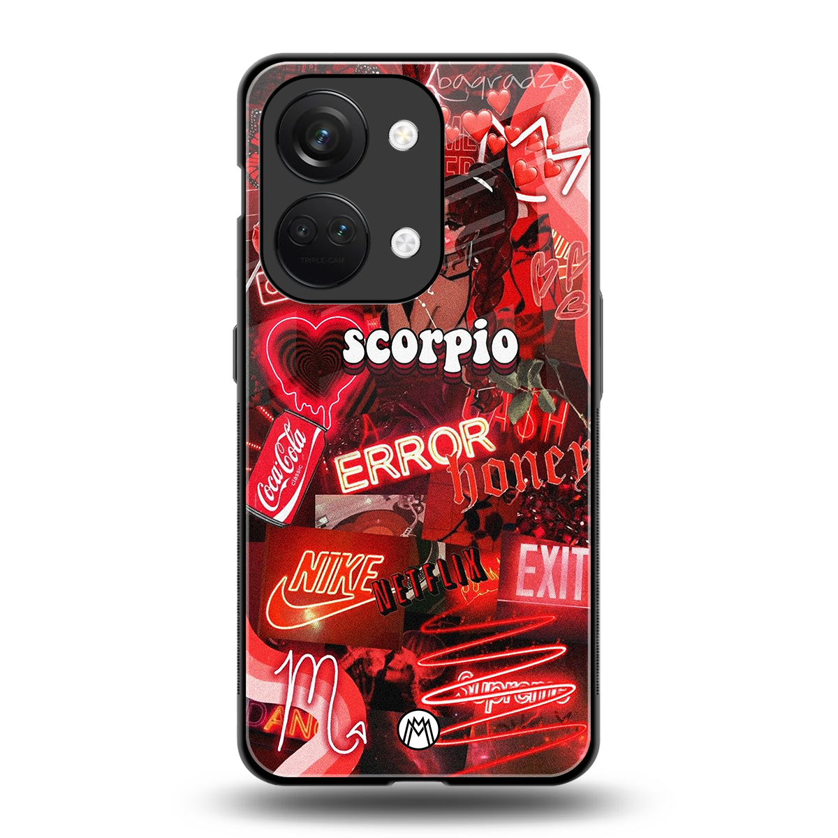 scorpio aesthetic collage back phone cover | glass case for oneplus nord 3