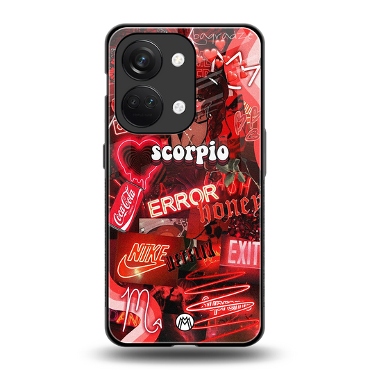 scorpio aesthetic collage back phone cover | glass case for oneplus nord 3