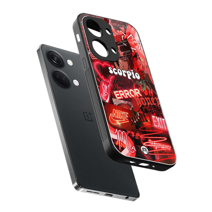 scorpio aesthetic collage back phone cover | glass case for oneplus nord 3