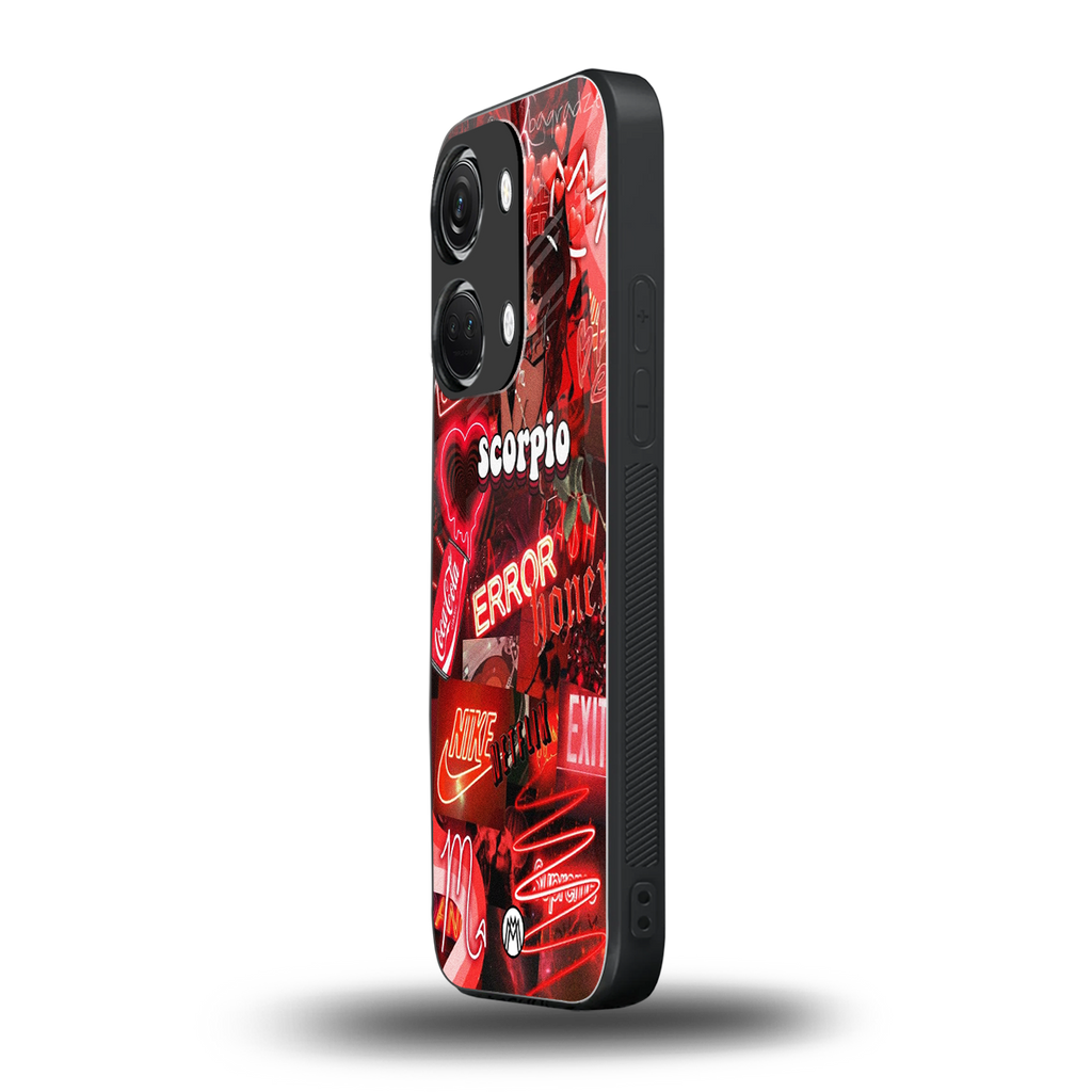 scorpio aesthetic collage back phone cover | glass case for oneplus nord 3