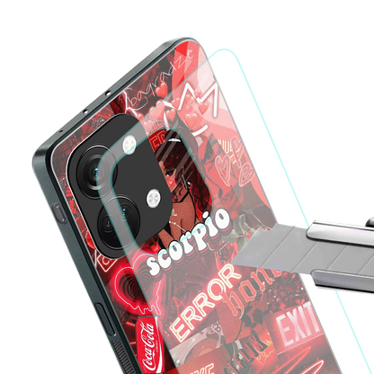 scorpio aesthetic collage back phone cover | glass case for oneplus nord 3