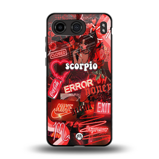 scorpio aesthetic collage back phone cover | glass case for oneplus nord 4