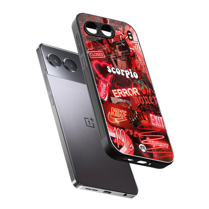 scorpio aesthetic collage back phone cover | glass case for oneplus nord 4
