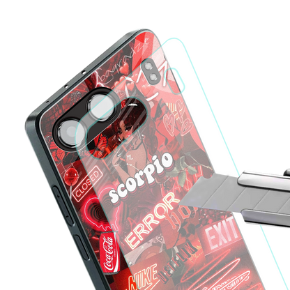 scorpio aesthetic collage back phone cover | glass case for oneplus nord 4