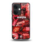 scorpio aesthetic collage back phone cover | glass case for oneplus nord ce 3