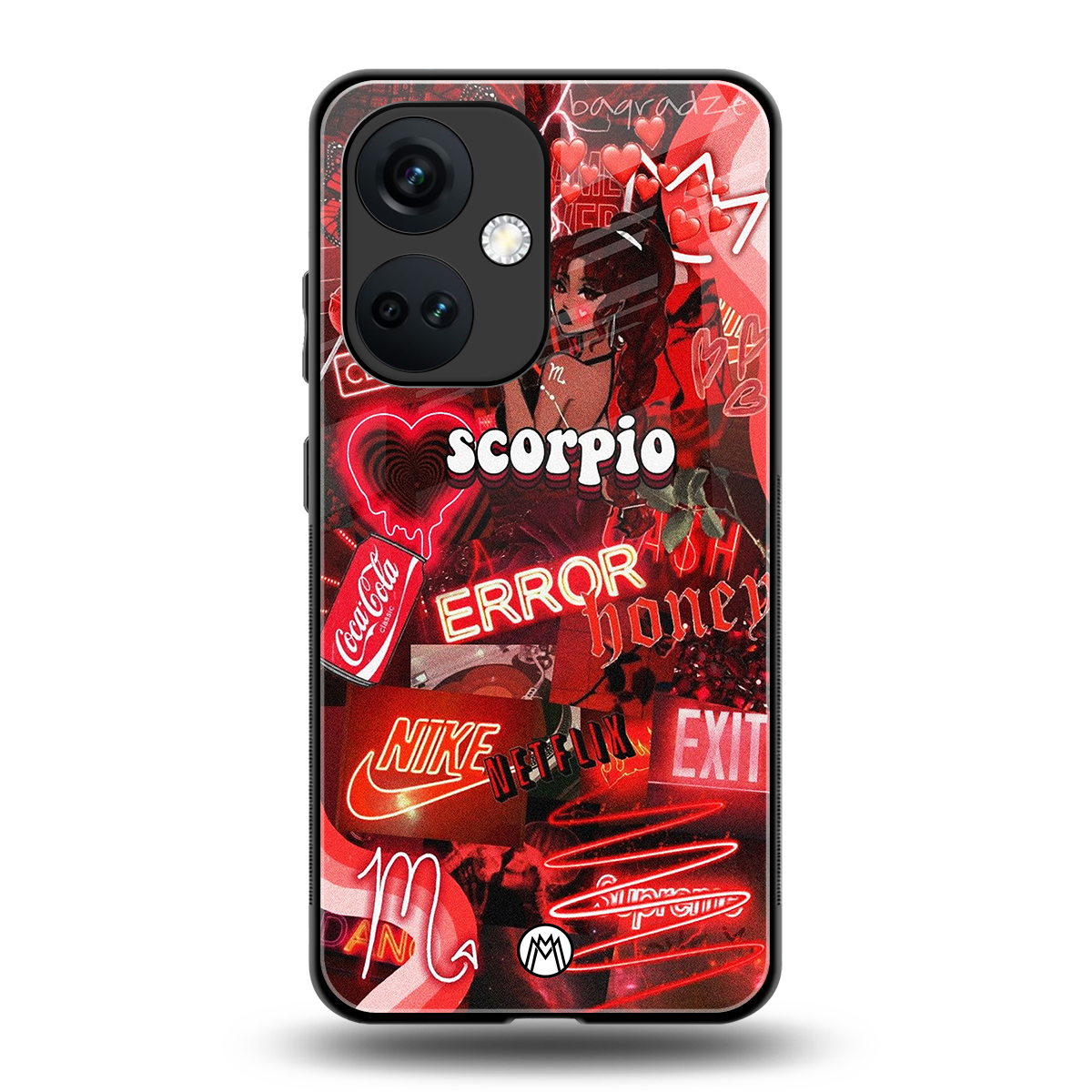 scorpio aesthetic collage back phone cover | glass case for oneplus nord ce 3