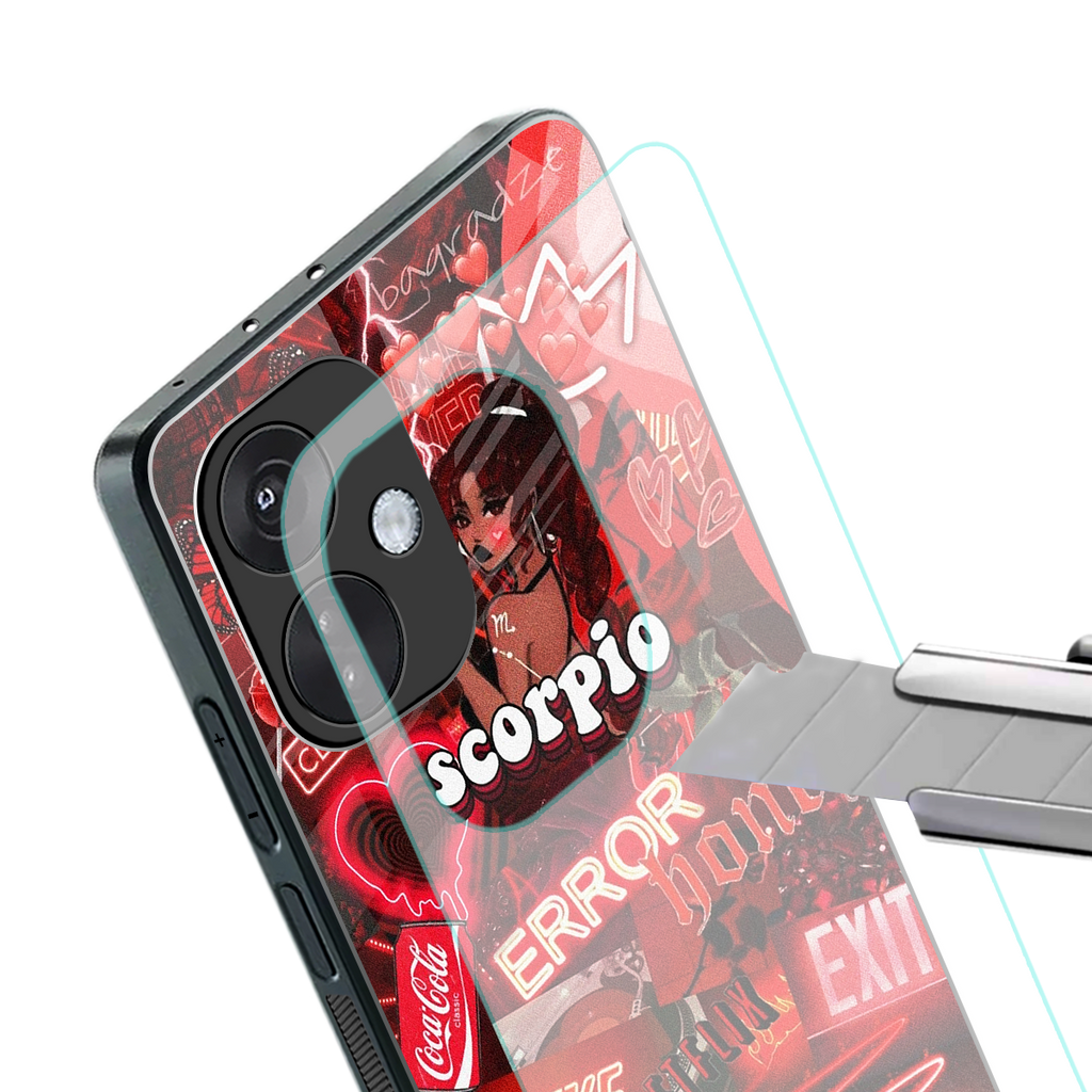 scorpio aesthetic collage back phone cover | glass case for oneplus nord ce 3