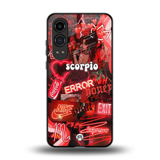 scorpio aesthetic collage back phone cover | glass case for oneplus nord ce 4 lite