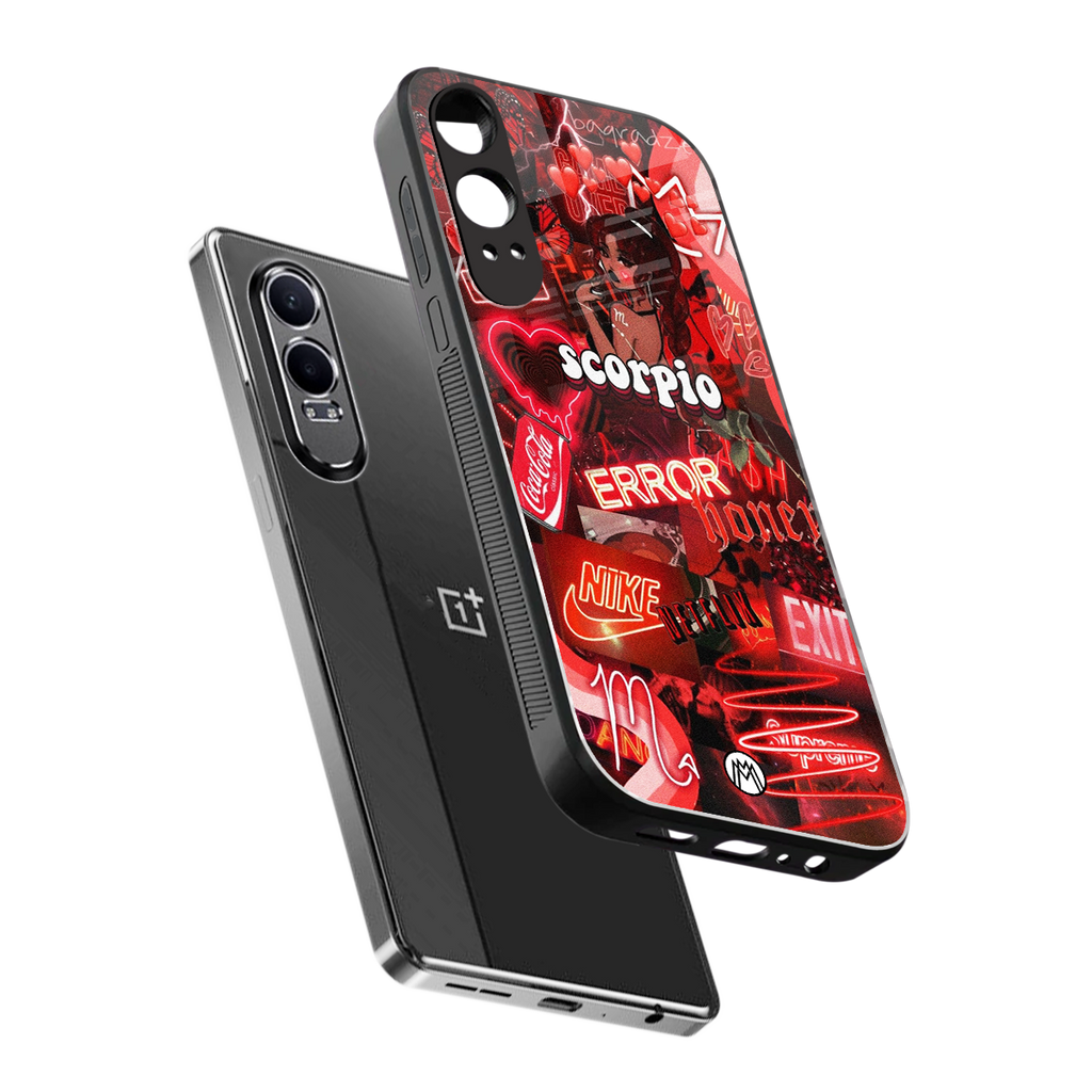 scorpio aesthetic collage back phone cover | glass case for oneplus nord ce 4 lite