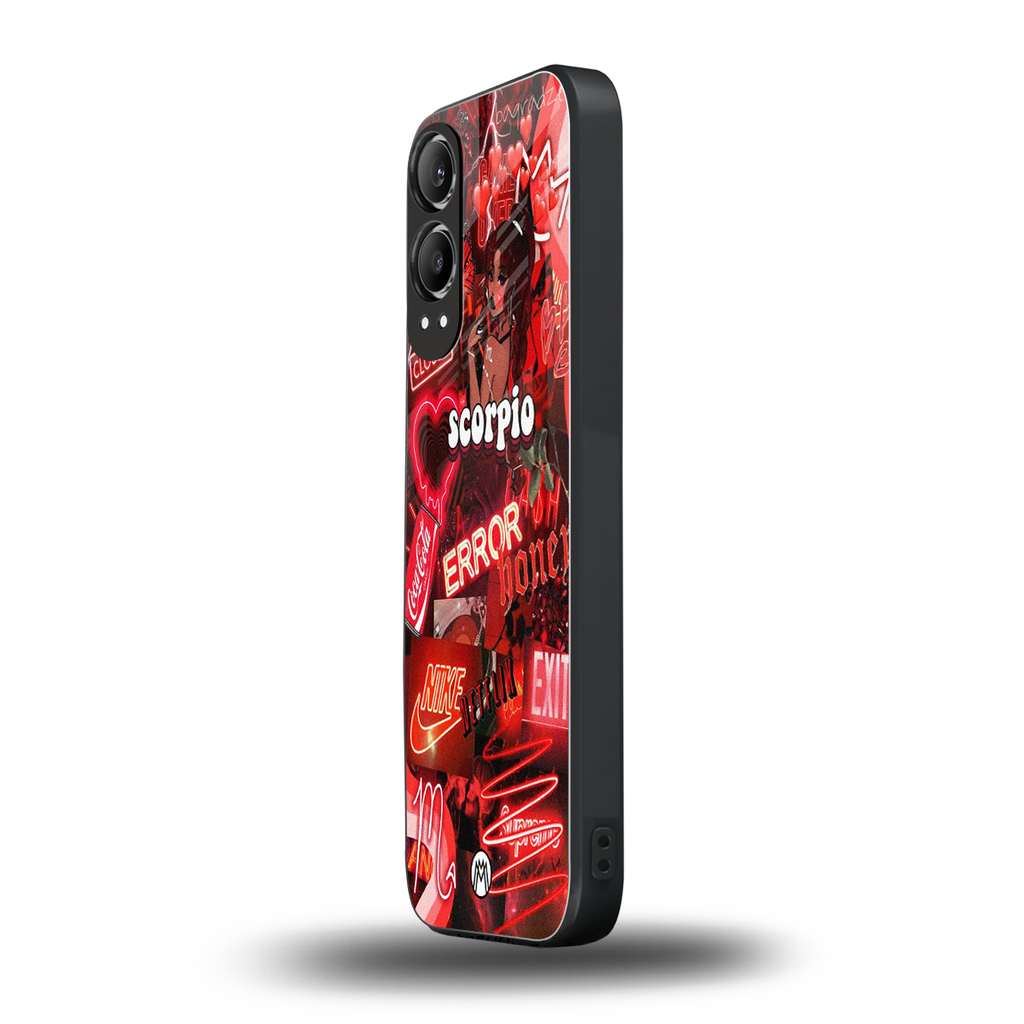 scorpio aesthetic collage back phone cover | glass case for oneplus nord ce 4 lite