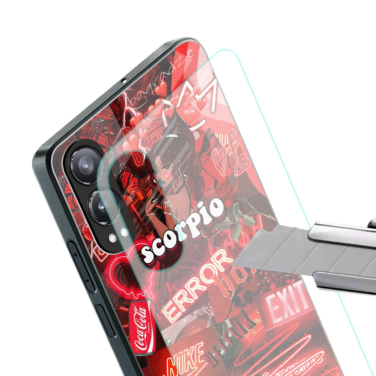 scorpio aesthetic collage back phone cover | glass case for oneplus nord ce 4 lite