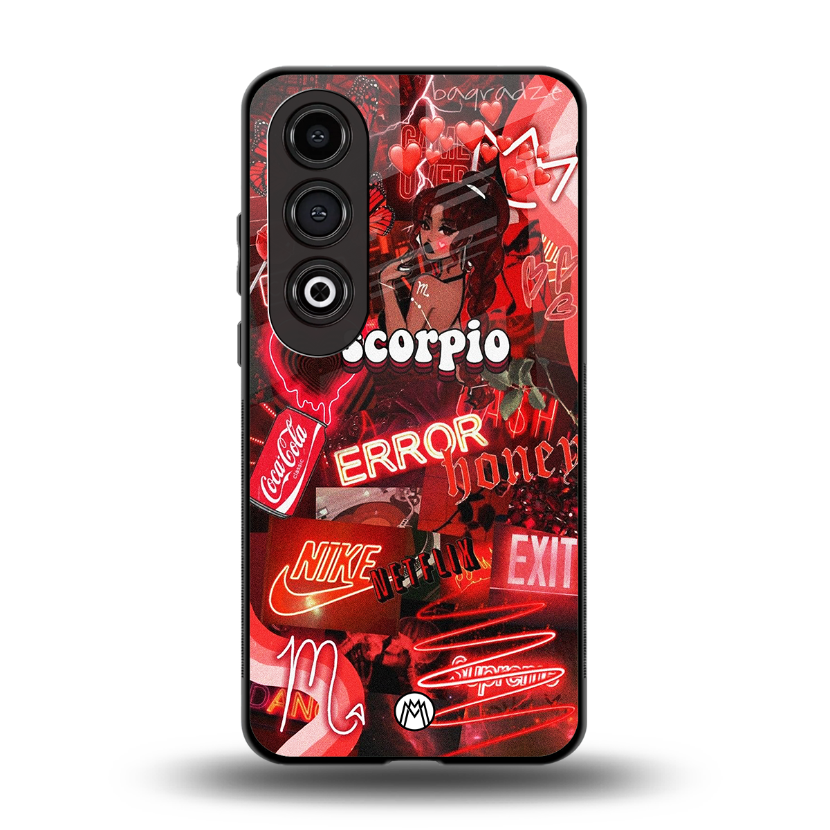 scorpio aesthetic collage back phone cover | glass case for oneplus nord ce 4