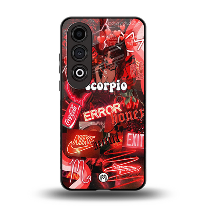 scorpio aesthetic collage back phone cover | glass case for oneplus nord ce 4