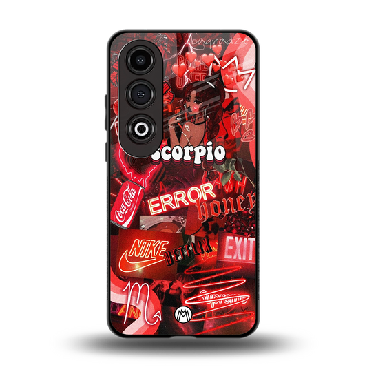 scorpio aesthetic collage back phone cover | glass case for oneplus nord ce 4