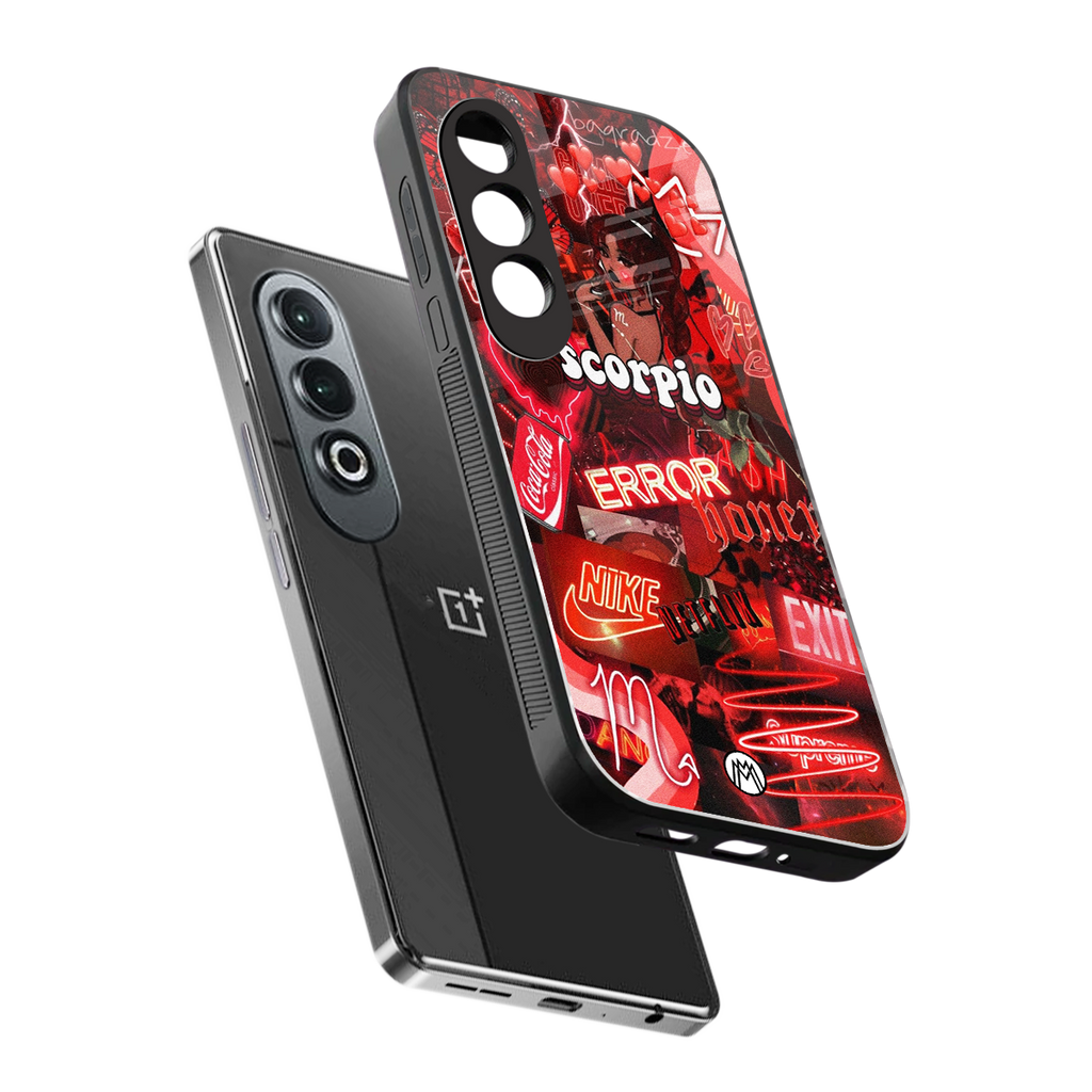 scorpio aesthetic collage back phone cover | glass case for oneplus nord ce 4