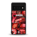 scorpio aesthetic collage back phone cover | glass case for google pixel 6 pro