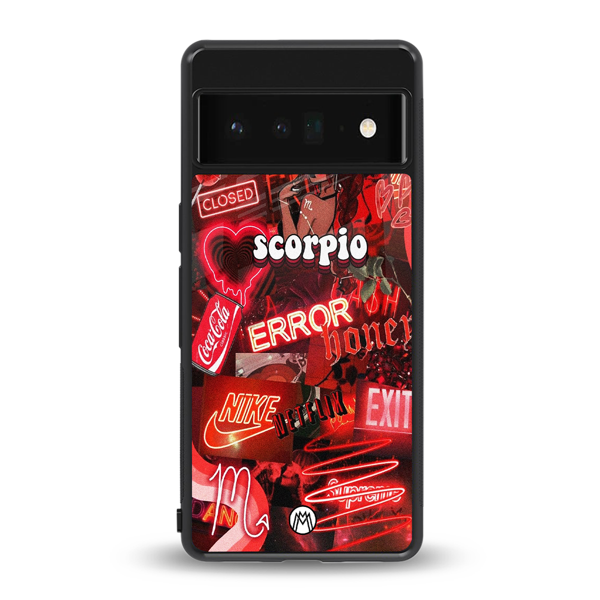 scorpio aesthetic collage back phone cover | glass case for google pixel 6 pro