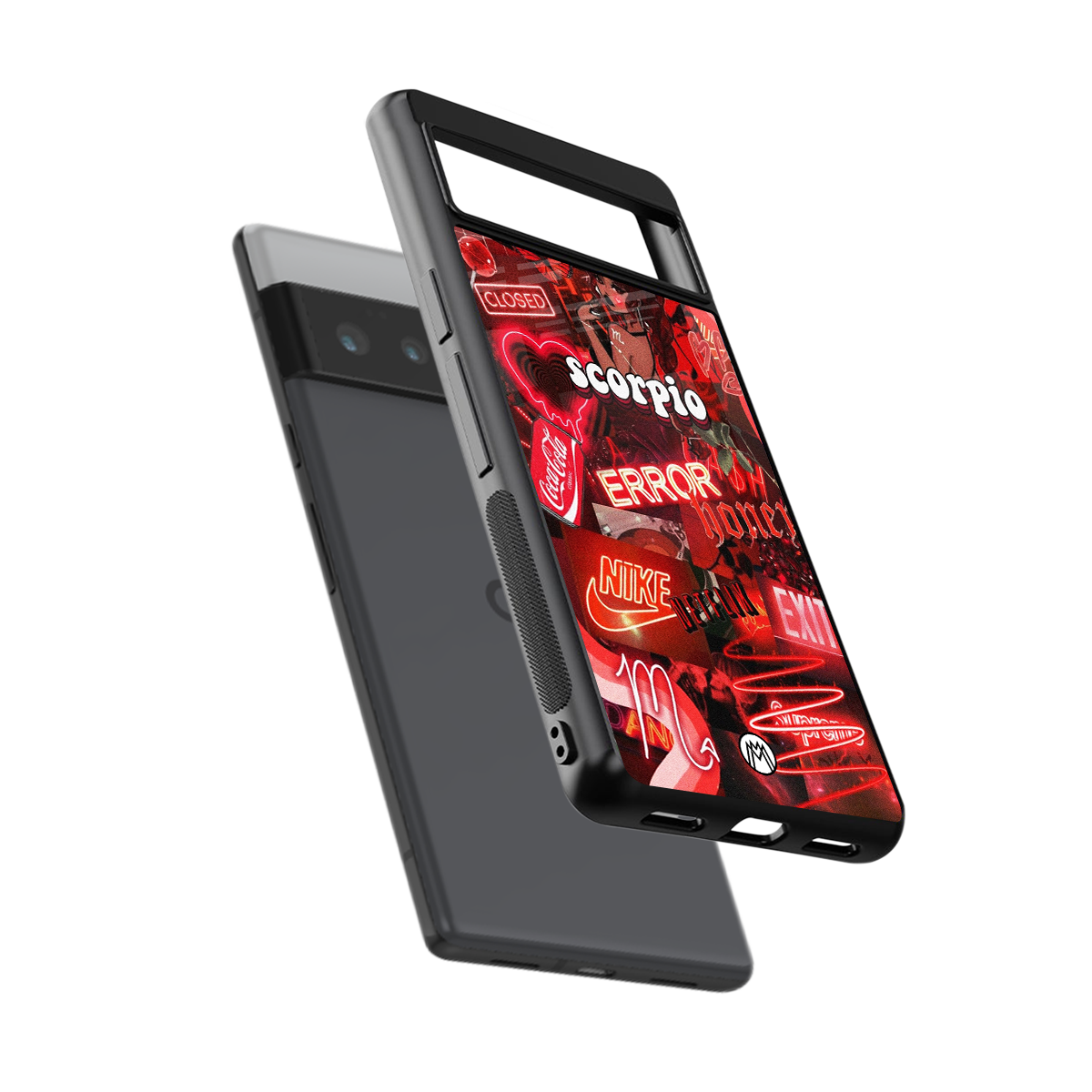 scorpio aesthetic collage back phone cover | glass case for google pixel 6 pro
