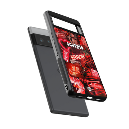scorpio aesthetic collage back phone cover | glass case for google pixel 6 pro