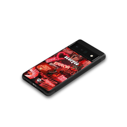 scorpio aesthetic collage back phone cover | glass case for google pixel 6 pro