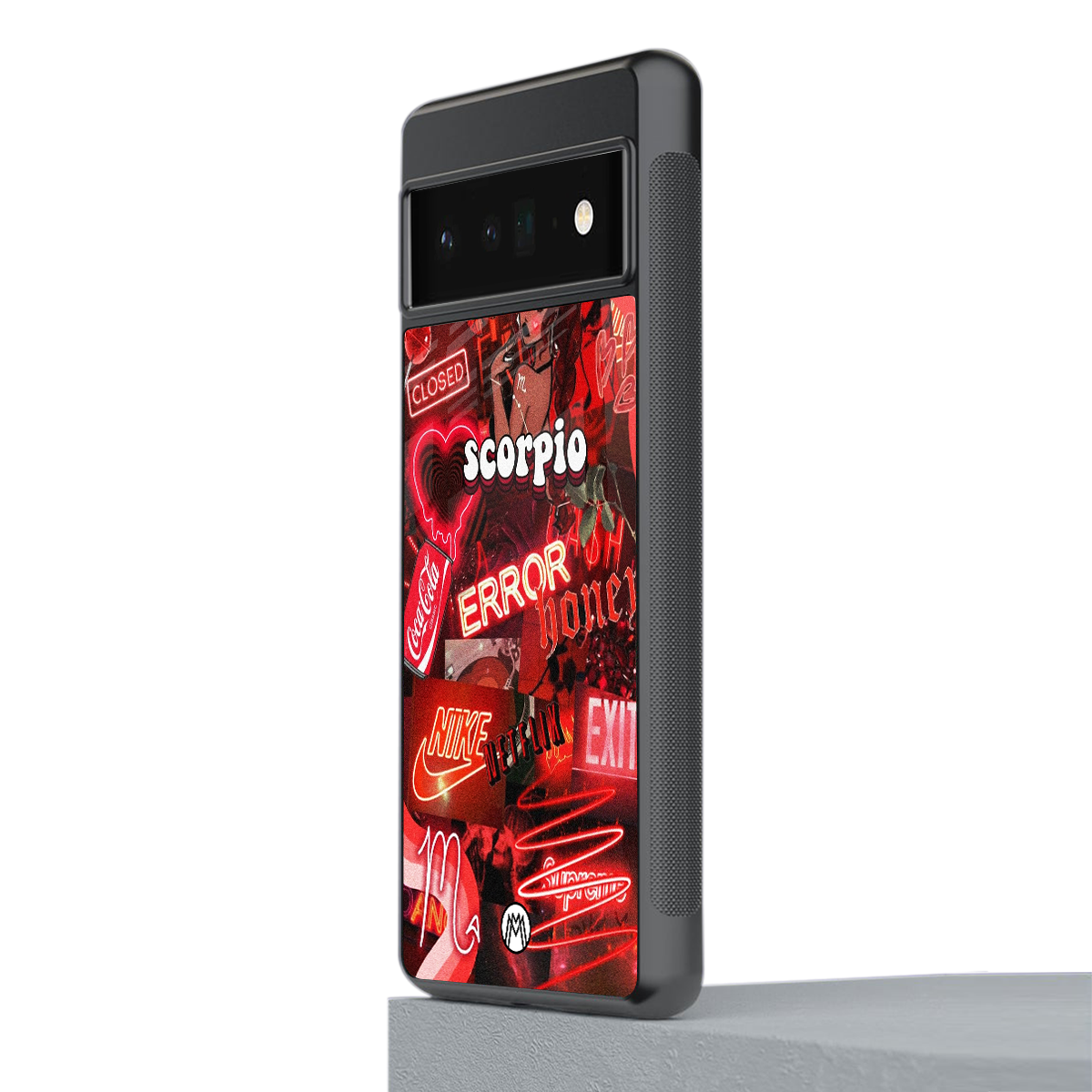 scorpio aesthetic collage back phone cover | glass case for google pixel 6 pro