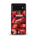 scorpio aesthetic collage back phone cover | glass case for google pixel 6