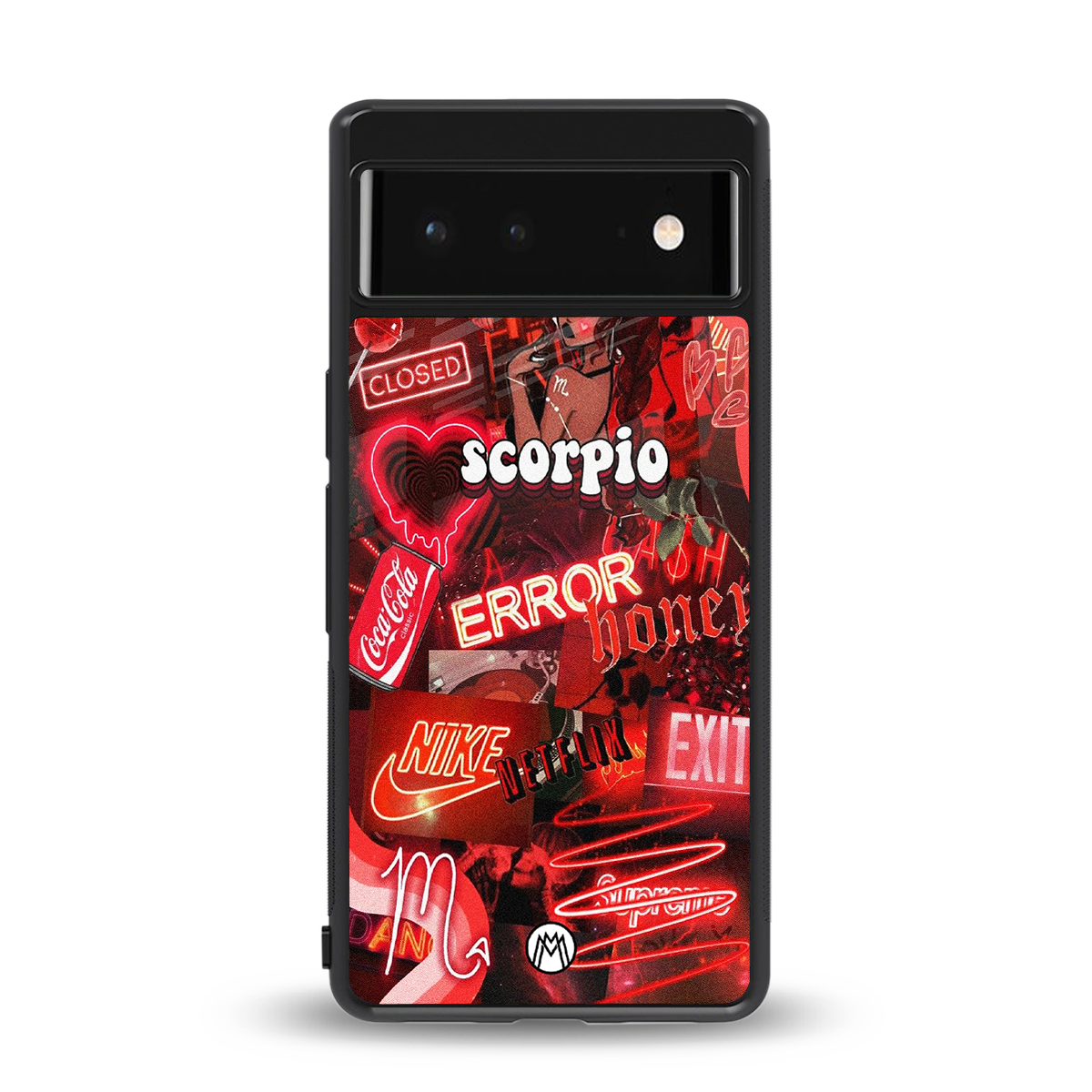 scorpio aesthetic collage back phone cover | glass case for google pixel 6