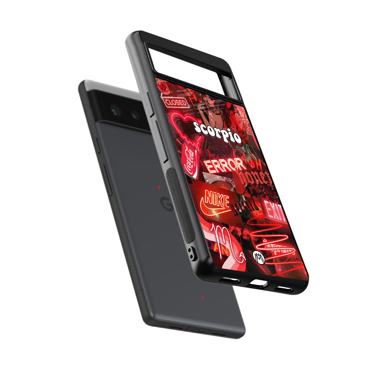 scorpio aesthetic collage back phone cover | glass case for google pixel 6