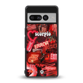 scorpio aesthetic collage back phone cover | glass case for google pixel 7 pro