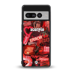 scorpio aesthetic collage back phone cover | glass case for google pixel 7 pro
