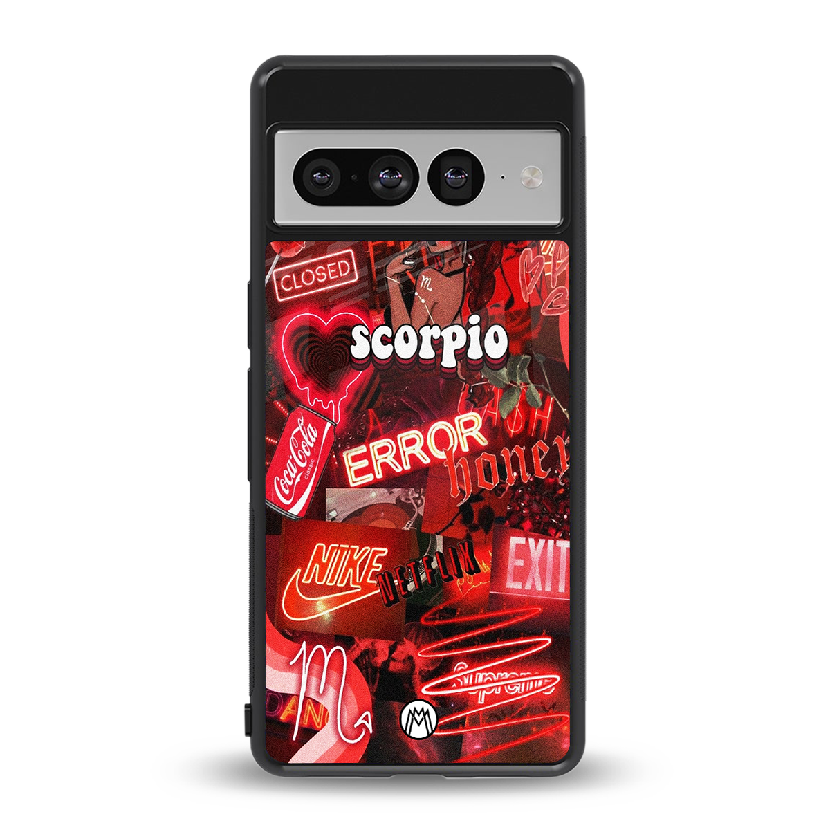 scorpio aesthetic collage back phone cover | glass case for google pixel 7 pro